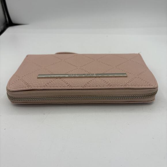 Steve Madden Wallet Womens Zip Around Wristlet Pink Clutch Purse - Picture 6 of 10